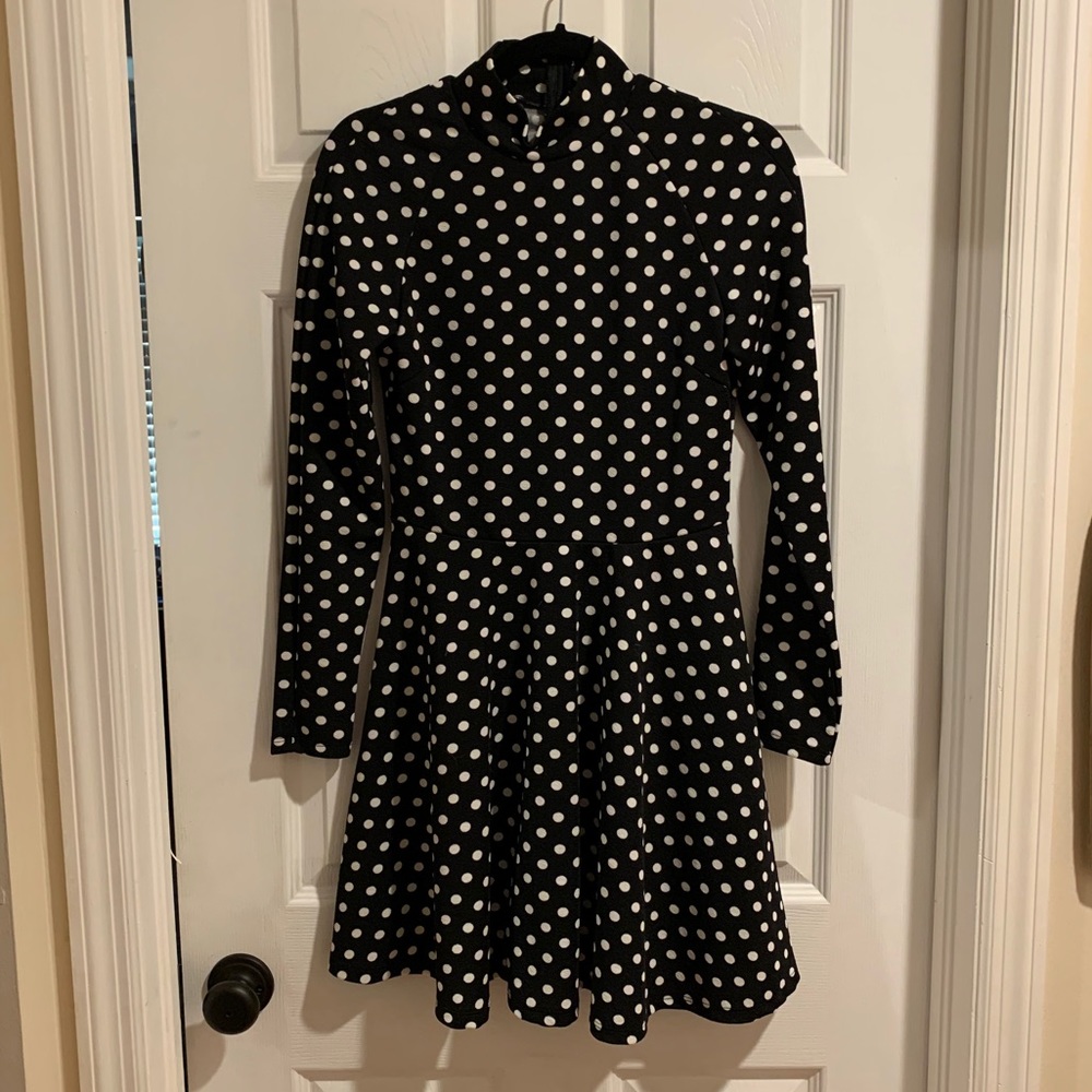 Polka Dot Collar Dress